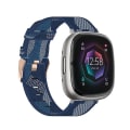 Miniatyrbillede 1 af 5: Til Fitbit Sense Nylon Weave Canvas Watch Band Blue