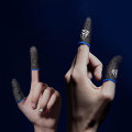 Miniatyrbillede 3 af 4: Gaming Finger Sleeves til mobile spilcontrollere, 0,3 mm ledende sølvfiber Anti-sved åndbare spilhandsker til Pubg/ros Green