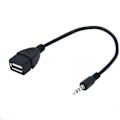 Pikkukuva 1 / 5: 3,5 mm:n uros AUX-liitin USB 2.0 -liittimeen A-naaras OTG-kaapelimuunninsovitin C2L0