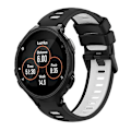 Miniatyrbillede 1 af 5: Til Garmin Forerunner 735 / 735xt tofarvet silikone urrem Black-White