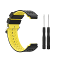 Miniatyrbilde 3 av 5: For Garmin Approach S2 / S4 Tofarget silikonklokkerem Black Yellow