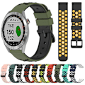 Miniatyrbild 3 av 5: För Garmin Approach S40 20mm Tvåfärgad porös watch Black-Red