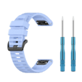 Pikkukuva 1 / 4: Silikoninen pikalukitusranneke Garmin Fenix 7 / Epix -kellolle Chrysanthemum Blue