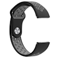 Miniatyrbilde 3 av 5: For Fitbit Versa tofarget silikonklokkerem Black - Grey