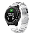 Miniatyrbilde 1 av 4: For Garmin Fenix ​​5s 3-perlet klokkebånd i rustfritt stål