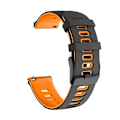 Miniatyrbillede 1 af 4: Til Garmin Move 3 20 mm blandet farve silikone urrem Black-Orange