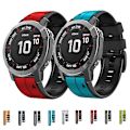 Miniatyrbild 3 av 5: För Garmin Instinct 22 mm silikon watch i två färger Red-Black