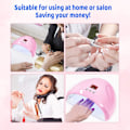 Miniatyrbild 2 av 5: Nageltork 48W UV LED Nagellamp med Autosensor Bärbar UV-lampa för Gellack Rosa