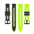 Miniatyrbilde 5 av 5: For Garmin Approach S40 20 mm tofarget silikonklokkerem Olive Green - Black
