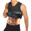 Miniatyrbild 1 av 5: Män Bastu Sweat Dragkedja Väst för viktminskning Top Shapewear Slimming Shirt Workout Suit