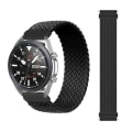 Miniatyrbillede 1 af 5: Til Garmin Vivoactive 3 justerbar nylonflettet elasticitetsurrem Black