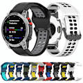 Miniatyrbillede 4 af 5: Til Garmin Descent G1 / Coros Vertix 22 mm Quick Release dobbeltrækket silikoneurrem Black Yellow