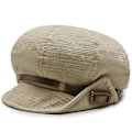 Pikkukuva 1 / 5: Retro-barettihatut naisille Vaakaraidat cap Korkealaatuinen barettivyö kahdeksankulmainen cap Beige