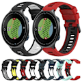 Miniatyrbillede 3 af 5: Til Garmin Approach S5 tofarvet silikone urrem Black-Red
