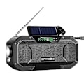 Miniatyrbild 2 av 5: Nyaste bekväma Bluetooth-kompatibla högtalare Nöd sol handvev väderradio Powerbank laddare blixtljus