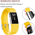 Miniatyrbillede 2 af 4: Udskiftningsbånd, der er kompatible med Fitbit Charge 2, Classic & Special Edition justerbare sportsarmbånd lemon-yellow Small
