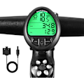 Miniatyrbillede 1 af 5: Trådløs/Kablet Cykelcomputer - MPH KM/H Cykelhastighedsmåler