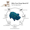 Miniatyrbilde 3 av 4: Squeaky Pig Dog Toys, Pig Dog Toy For Small Medium Large Dogs, Durable Rubber Pig Squeaker Dog Puppy Chew Toys Yellow-Blue 1 pcs