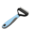 Miniatyrbilde 1 av 5: Pet Fur Knot Cutter Dog Cat Hair Removal Comb Brush Grooming Shedding Tool Blue
