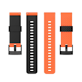 Miniatyrbilde 2 av 5: For Suunto 7 24 mm tofarget silikonklokkerem Orange Black