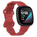 Miniatyrbild 1 av 5: För Fitbit Versa 4 / 3 / Sense 1 / 2 spets ihåligt watch Red