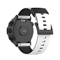Miniatyrbilde 4 av 4: For Suunto 7 24 mm tofarget silikonklokkerem White Black