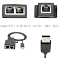 Miniatyrbillede 5 af 5: Rj45 netværkssplitteradapter, 1 til 2 dobbelt hun USB til Rj45-port