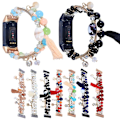 Miniatyrbild 4 av 4: För Fitbit Charge 5 Round Bead Chain Watch Band Colorful