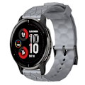 Miniatyrbillede 1 af 5: Til Garmin Venu 2 Plus 20 mm fodboldmønster ensfarvet silikoneurrem Grey