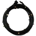 Utendørs misting System Kit Sprinkler Messing Munnstykke Vannkjøling Tåke Hage Black 18m