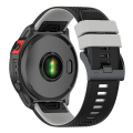 Miniatyrbilde 4 av 4: For Garmin Fenix ​​7x tofarget silikonklokkerem Black Grey
