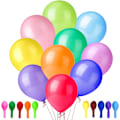 Miniatyrbillede 1 af 5: 100 stk. balloner blandede farver (Indeni 10 farver - 10 pr. farve),