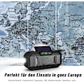 Pikkukuva 4 / 5: Hätäradion kannettava Bluetooth kaiutin aurinkokampiradio LED-taskulamolla lukuvaloilla 5000mah