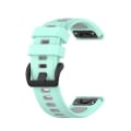 Miniatyrbilde 1 av 5: For Garmin Fenix ​​7s 20 mm tofarget silikonjack-klokkerem Green Gray