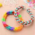 Miniatyrbilde 4 av 4: (32 rutenett) Elastiske armbåndsett, gjør-det-selv-armbåndsett, elastisk armbåndsvevstol, 23 farger gummibånd + perler + sjarm + bokstaver +