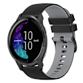 Miniatyrbild 1 av 5: För Garmin Venu 20 mm rutigt watch i två färger i silikon Black-Grey