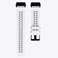 Miniatyrbillede 2 af 4: Til Garmin Fenix ​​7 To-farvet Silikone Quick Release Urbånd White Black