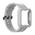 Miniatyrbillede 2 af 4: Til Xiaomi Redmi Watch/redmi Watch 2/mi Watch Lite/mi Watch Lite 2 Smart Watch Rem, Blød Silikone Rem Med Urkasse Grey