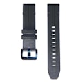 Miniatyrbillede 2 af 5: Til Garmin Fenix ​​6 Silikone + Læder Quick Release Urrem Black