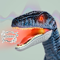 Miniatyrbild 3 av 5: Fjärrkontroll dinosaurie leksaker 2.4G robot dinosaurie leksaker elektronisk dinosaurie promenader rytande mörkblå
