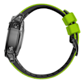 Miniatyrbilde 3 av 4: 22mm Silikonrem for Garmin Fenix 7 Green Black