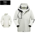 Miniatyrbild 1 av 2: Dam Ski Wear Winter Warm Ski Hoodie Set Vindtät Vattentät 3 i 1 jacka white l