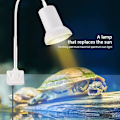 Miniatyrbillede 3 af 5: Reptil varmelampe sollampe med justerbar holder klemmelampe med afbryder skildpadde solbad spotlys med 360 roterbar arm strømadapter til firben skildpadde