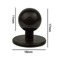 Miniatyrbilde 4 av 4: Runde knapper til kokkejakker, 30 stk, i sort, 11 mm diameter