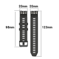 Miniatyrbillede 5 af 5: Til Garmin Instinct 2s ensfarvet silikone sportsurrem Black
