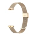 Miniatyrbilde 2 av 5: For Fitbit Luxe Clip-on Metal Watch Band Champagne Gold