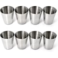 Miniatyrbilde 1 av 5: 12 stk. shotglass, rustfrie stålsnapsglass, Stamperle 25ml