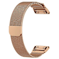 Miniatyrbillede 1 af 5: Til Garmin Fenix ​​5x Milanese urbånd Rose Gold
