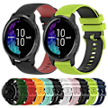 Miniatyrbild 3 av 5: För Garmin Venu 20 mm rutigt watch i två färger i silikon Black-Red
