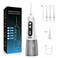 Pikkukuva 1 / 5: Suunpuhdistin kannettava USB-hammasvesisuihku 310 ml M131 valkoinen